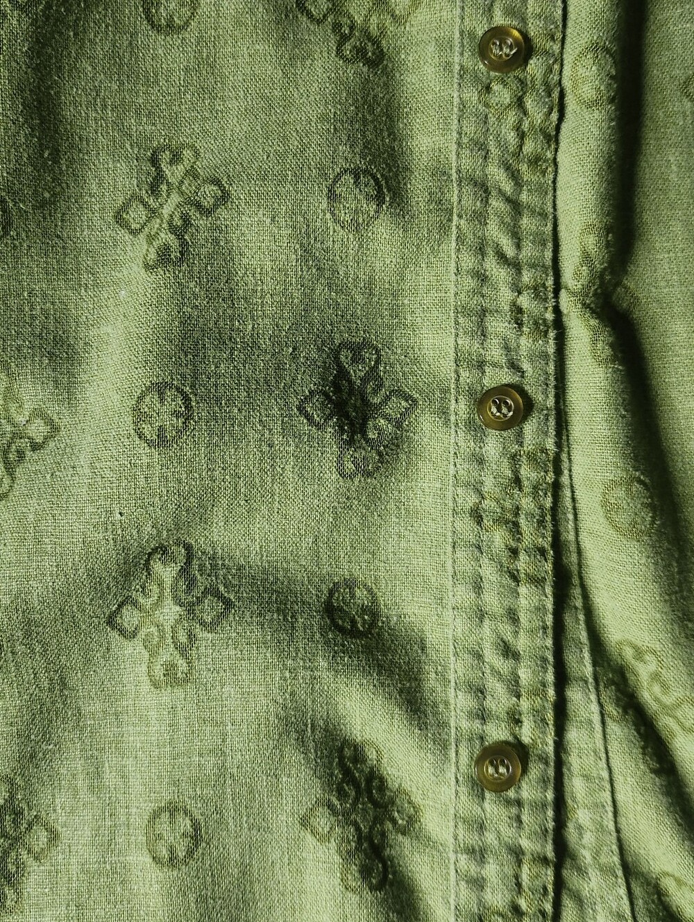 Green Button Up - Picture 5 of 6